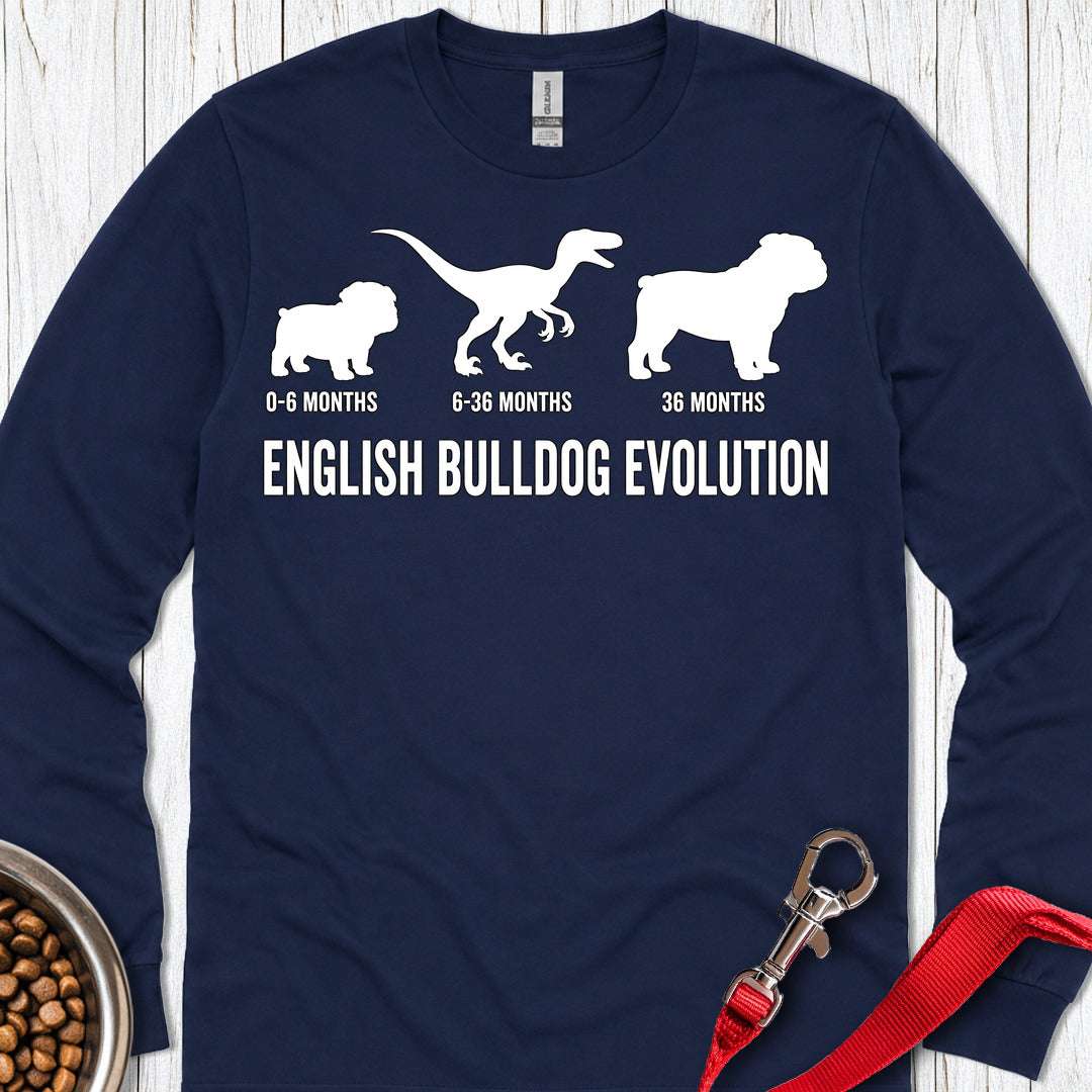 English Bulldog Evolution Long Sleeve Navy