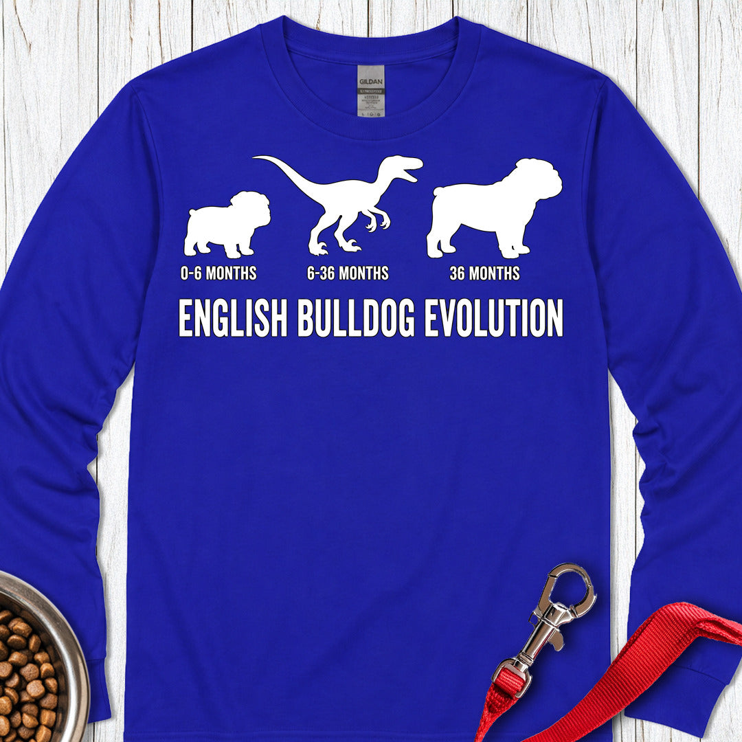 English Bulldog Evolution Long Sleeve Royal