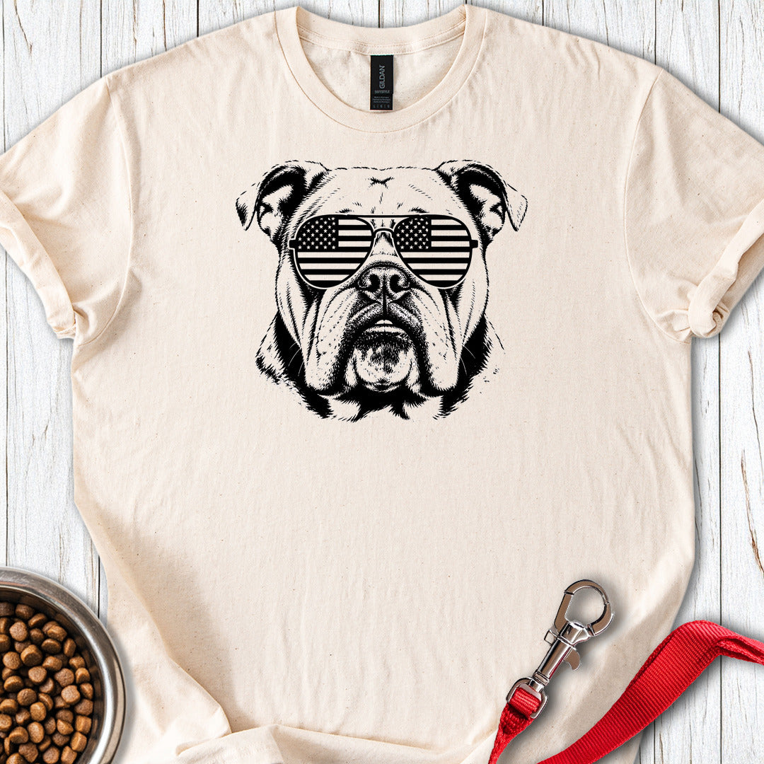 English Bulldog Flag Shades Natural
