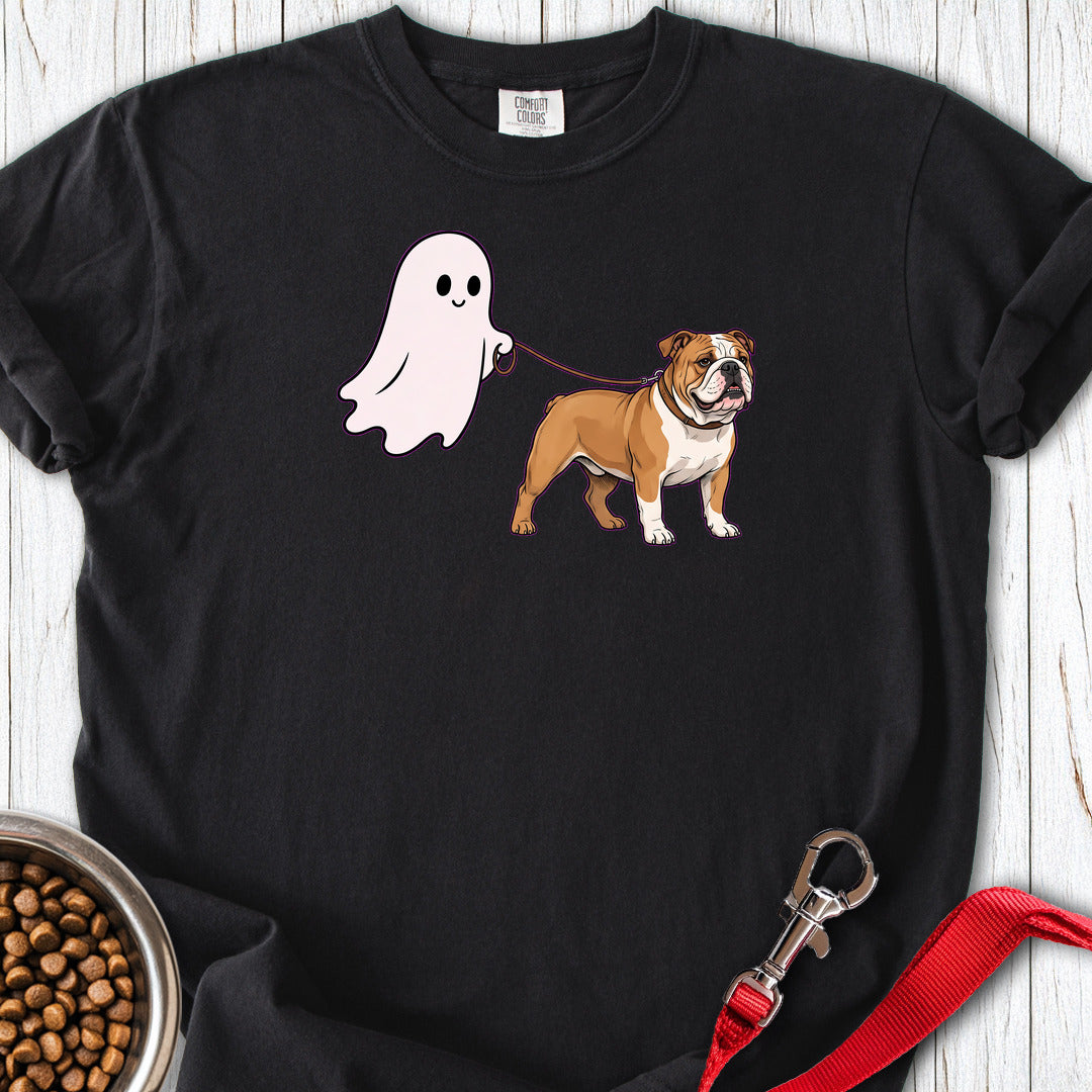 English Bulldog Ghost Walk Premium Tee Black