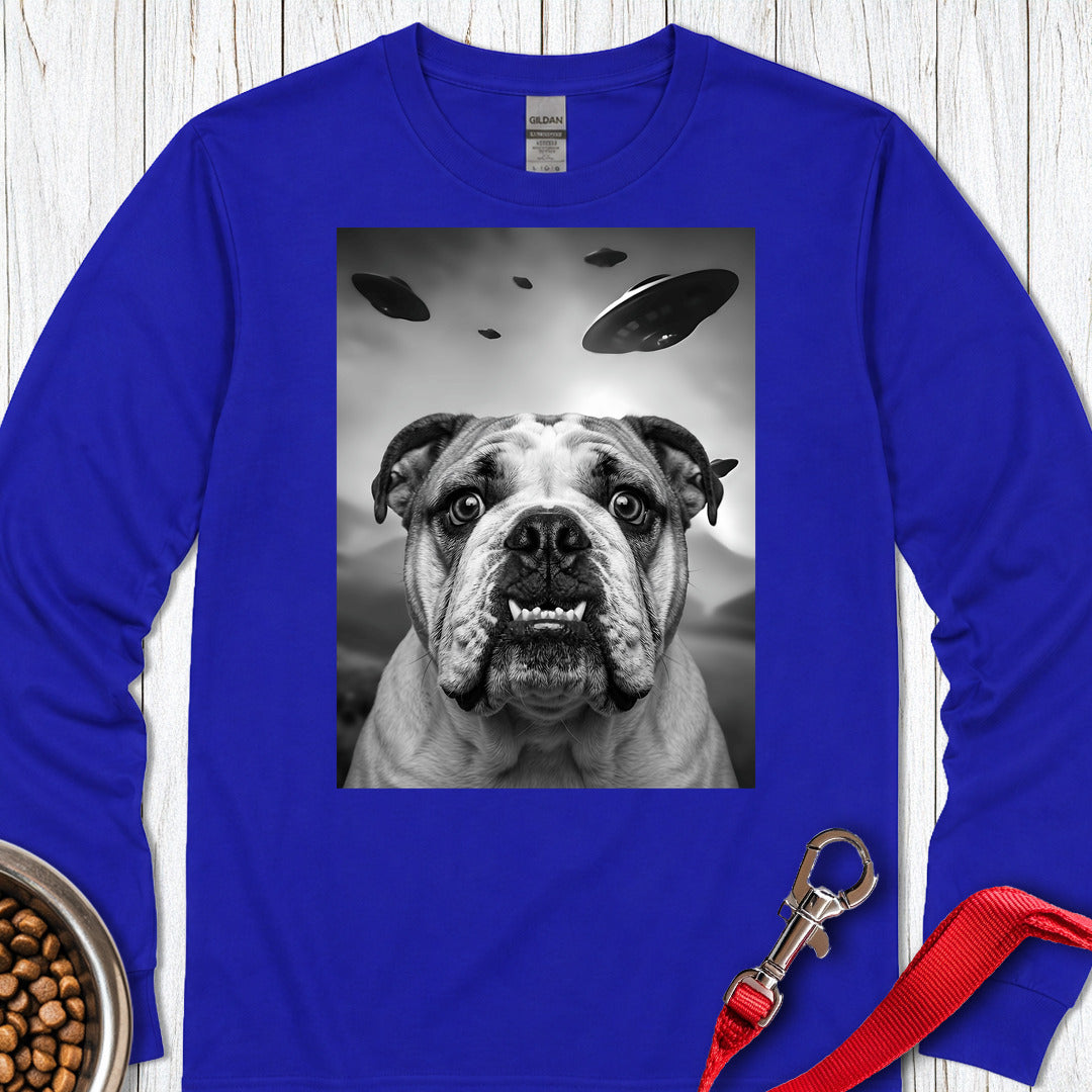 English Bulldog UFO Long Sleeve Royal