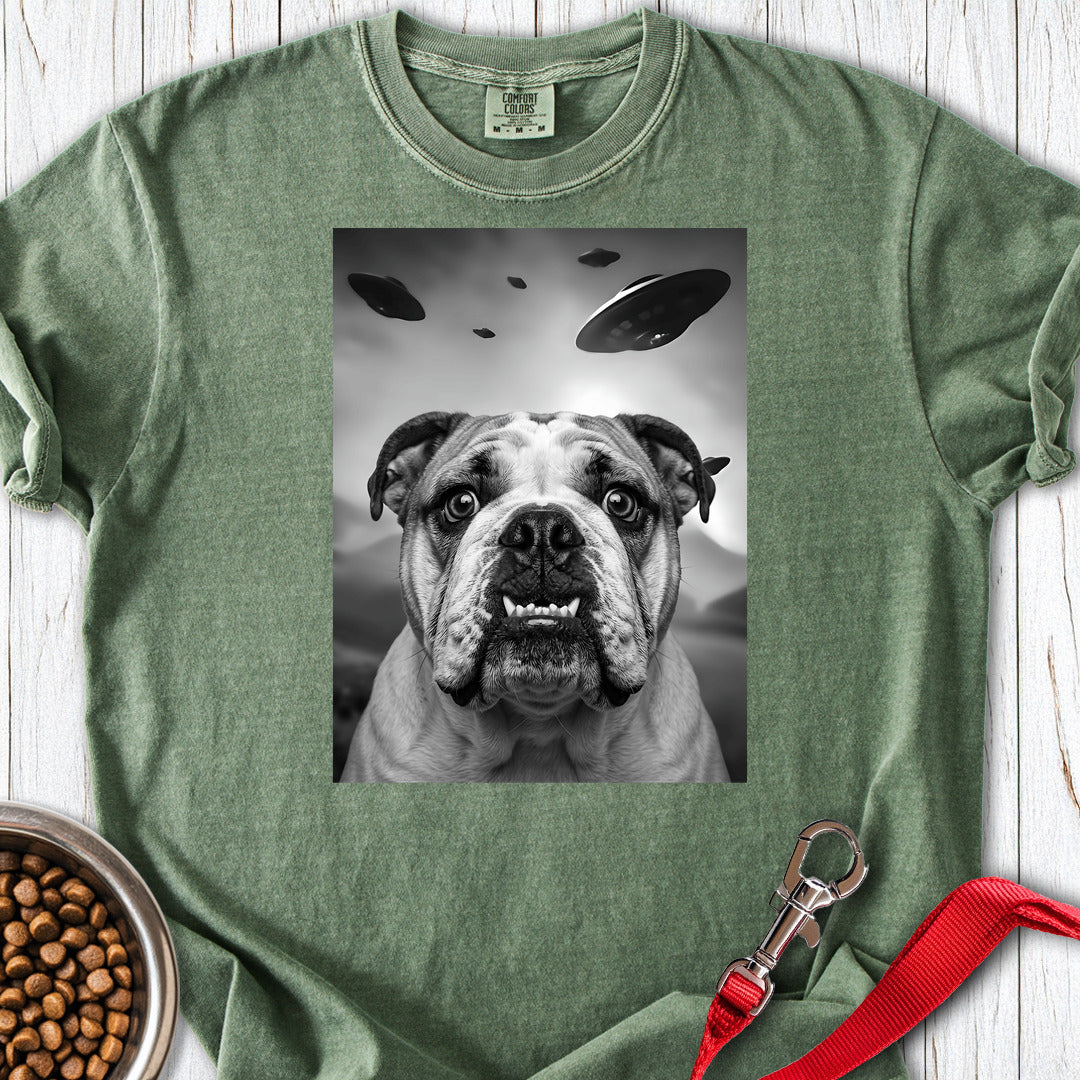English Bulldog UFO Premium Tee Moss