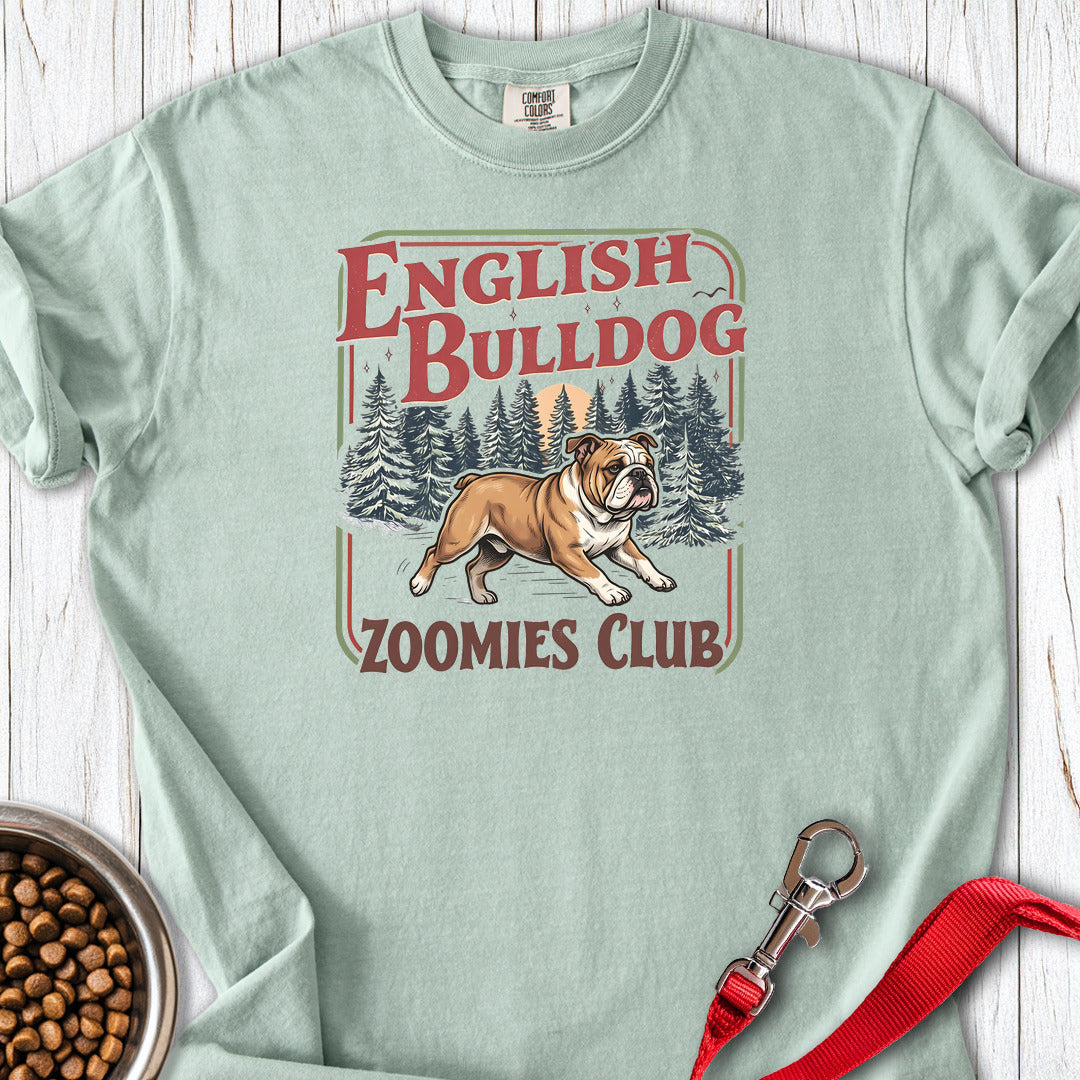 English Bulldog Zoomies Club Premium Tee Bay