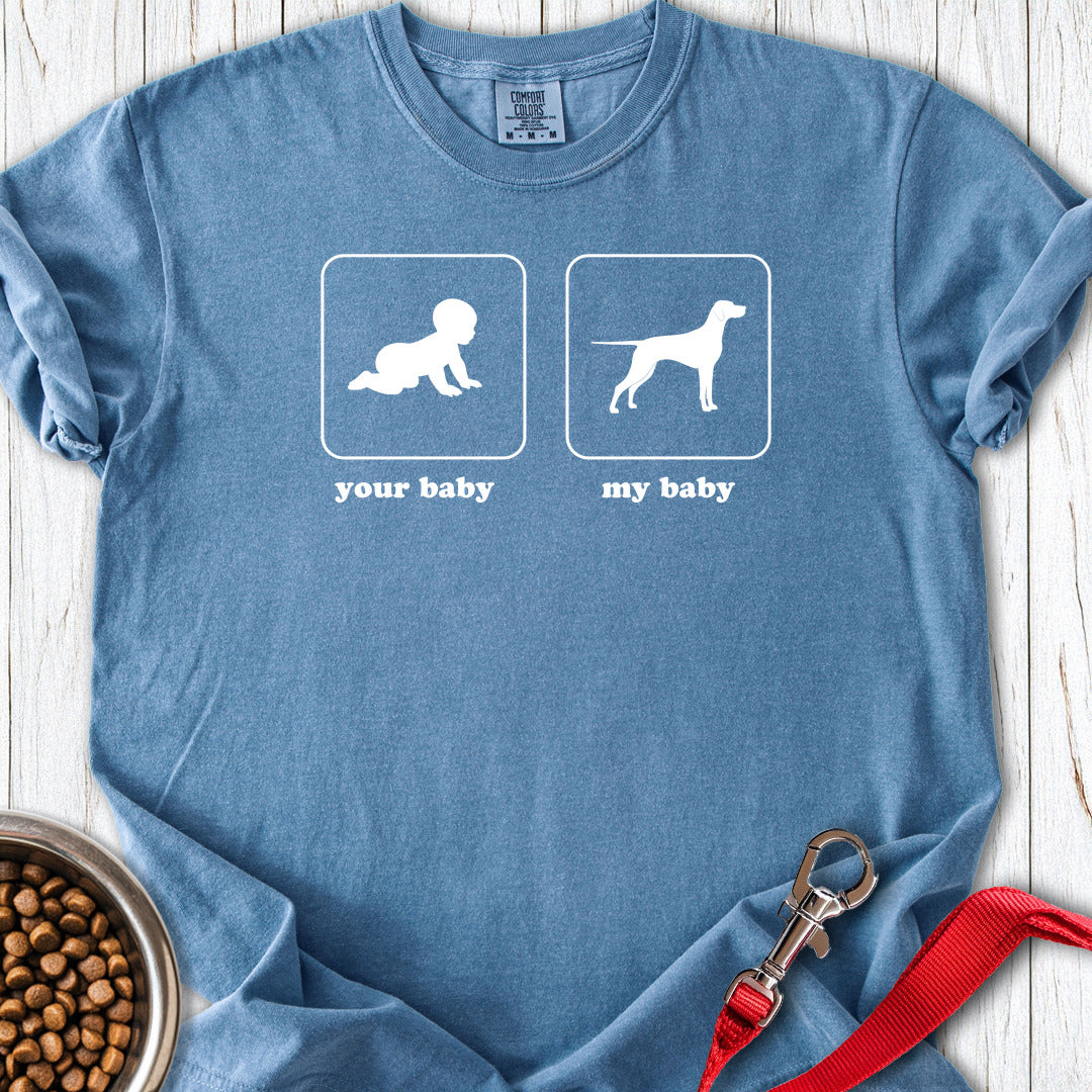 English Pointer Baby Premium Tee — Blue Jean