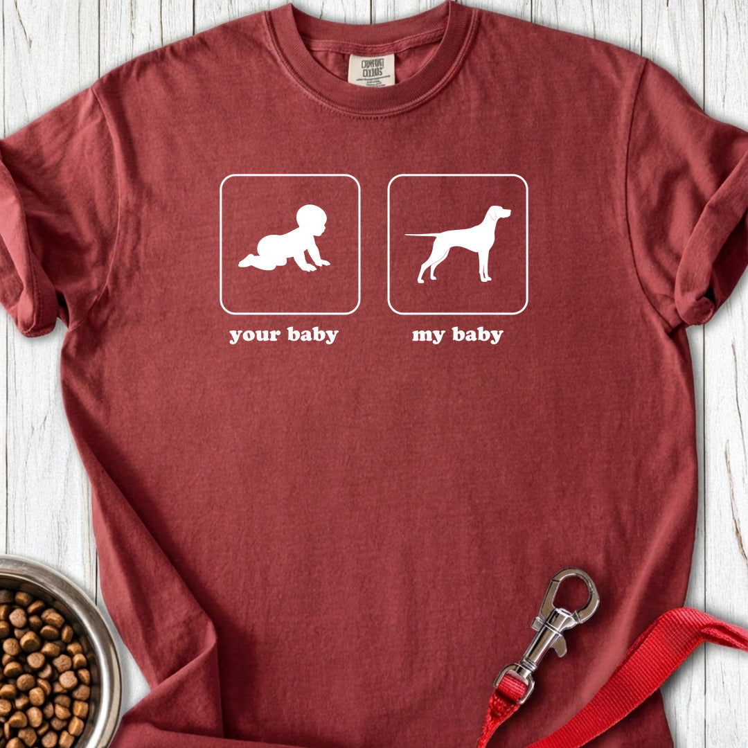 English Pointer Baby Premium Tee — Brick