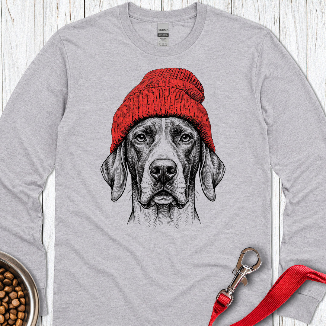 English Pointer Beanie Long Sleeve — Sport Grey