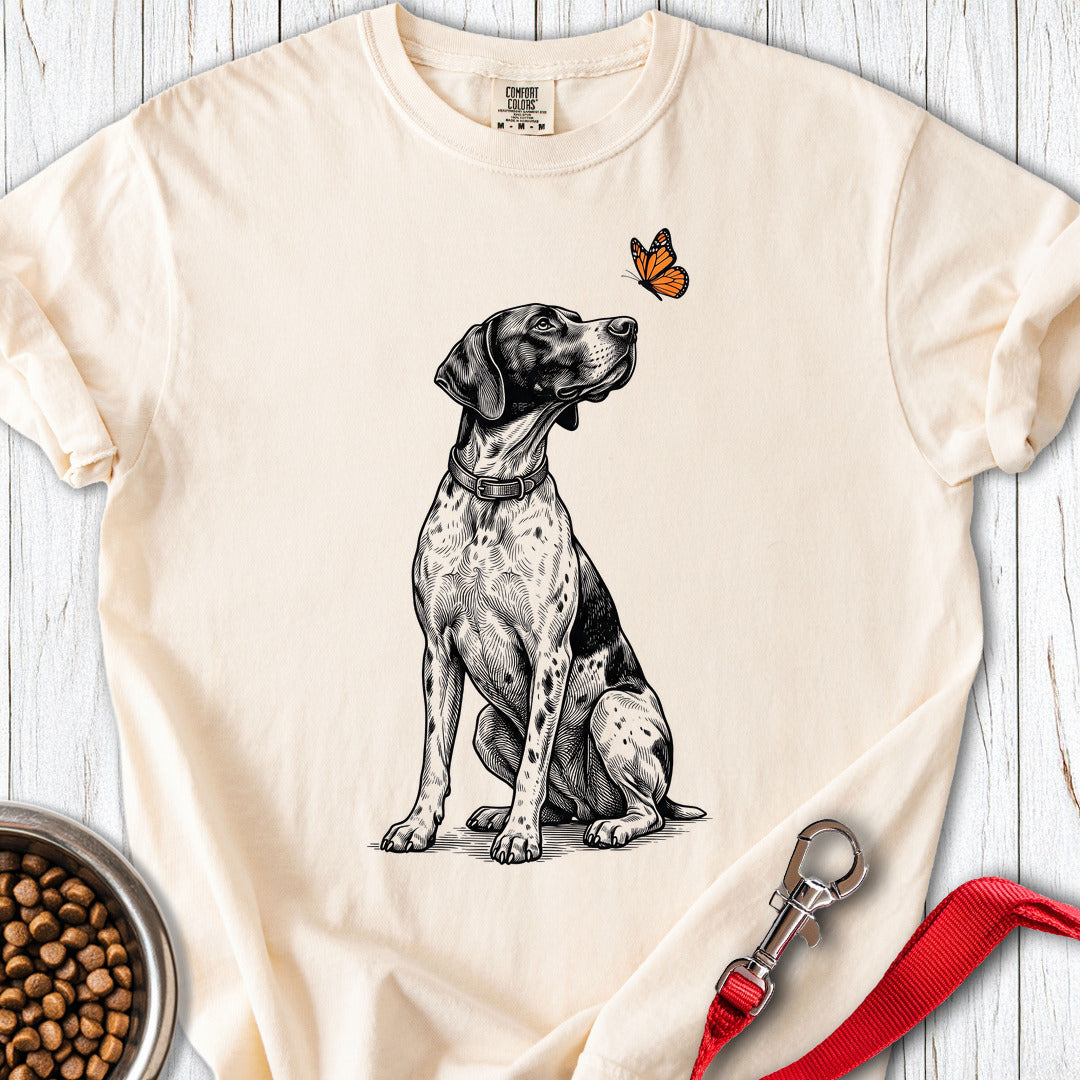 English Pointer Butterfly Premium Tee — Ivory