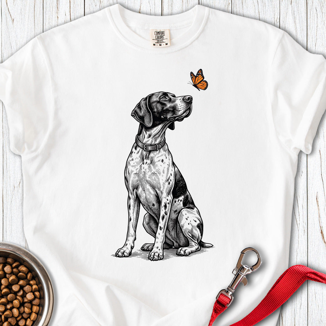 English Pointer Butterfly Premium Tee — White