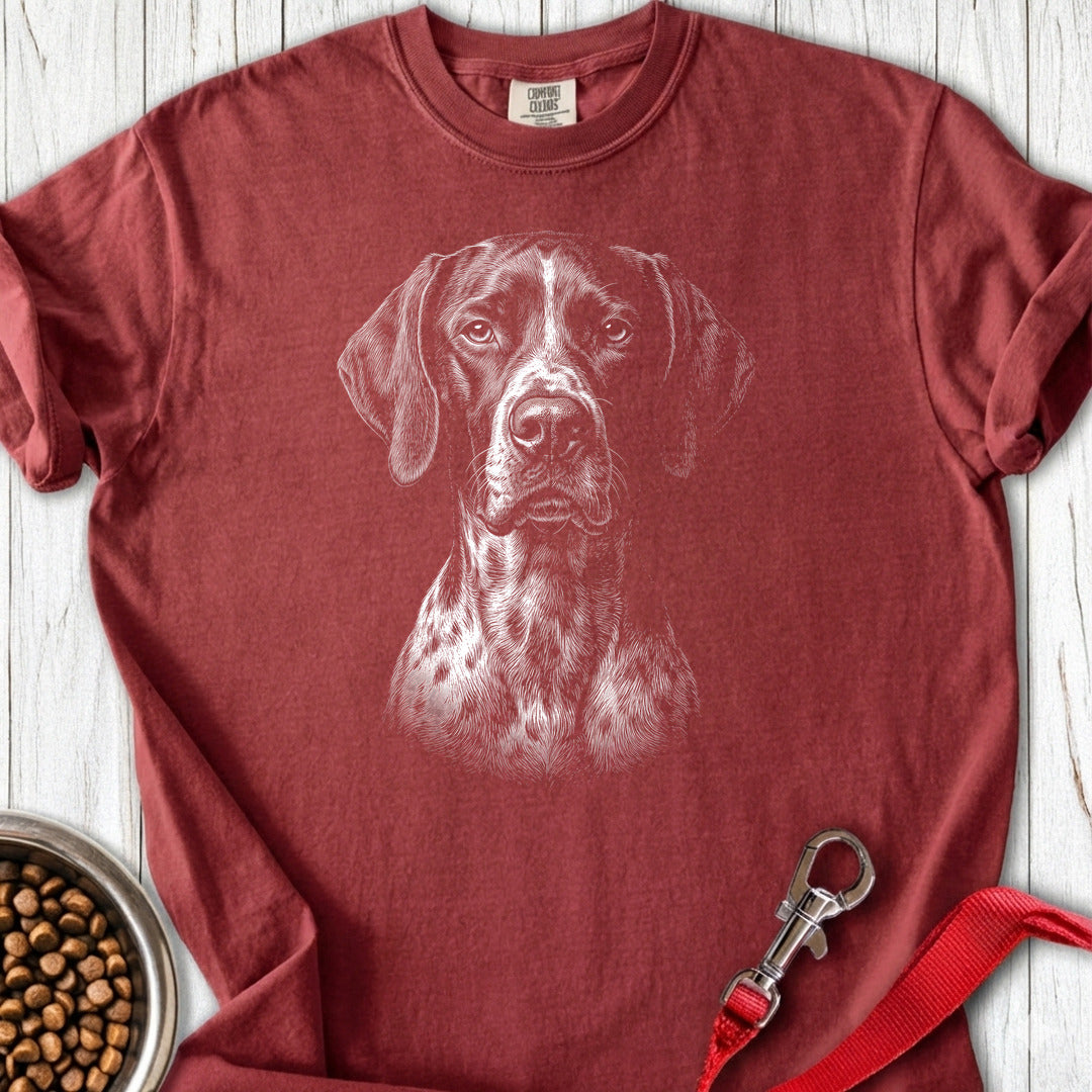 English Pointer Engraved Premium Tee — Brick