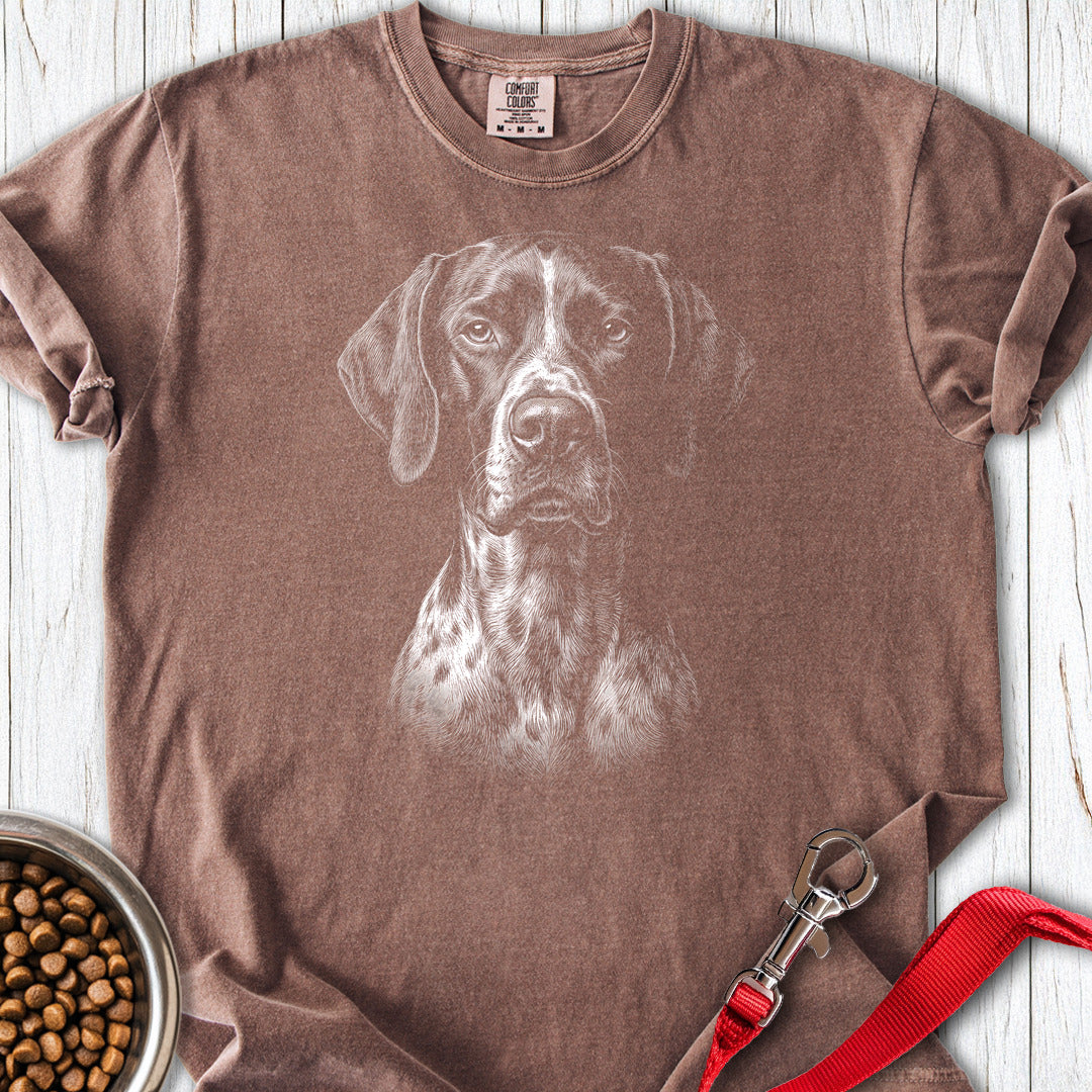 English Pointer Engraved Premium Tee — Espresso