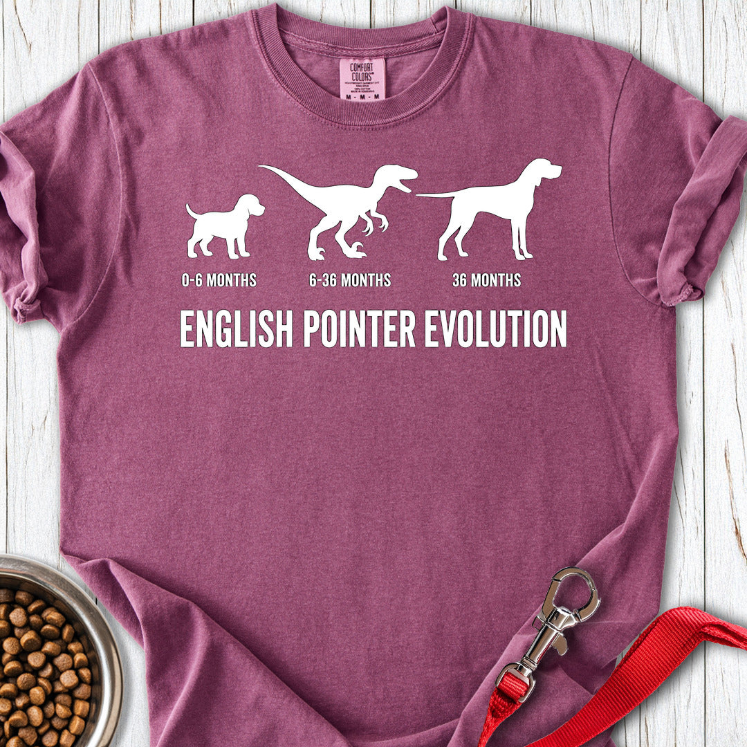 English Pointer Evolution Premium Tee — Berry