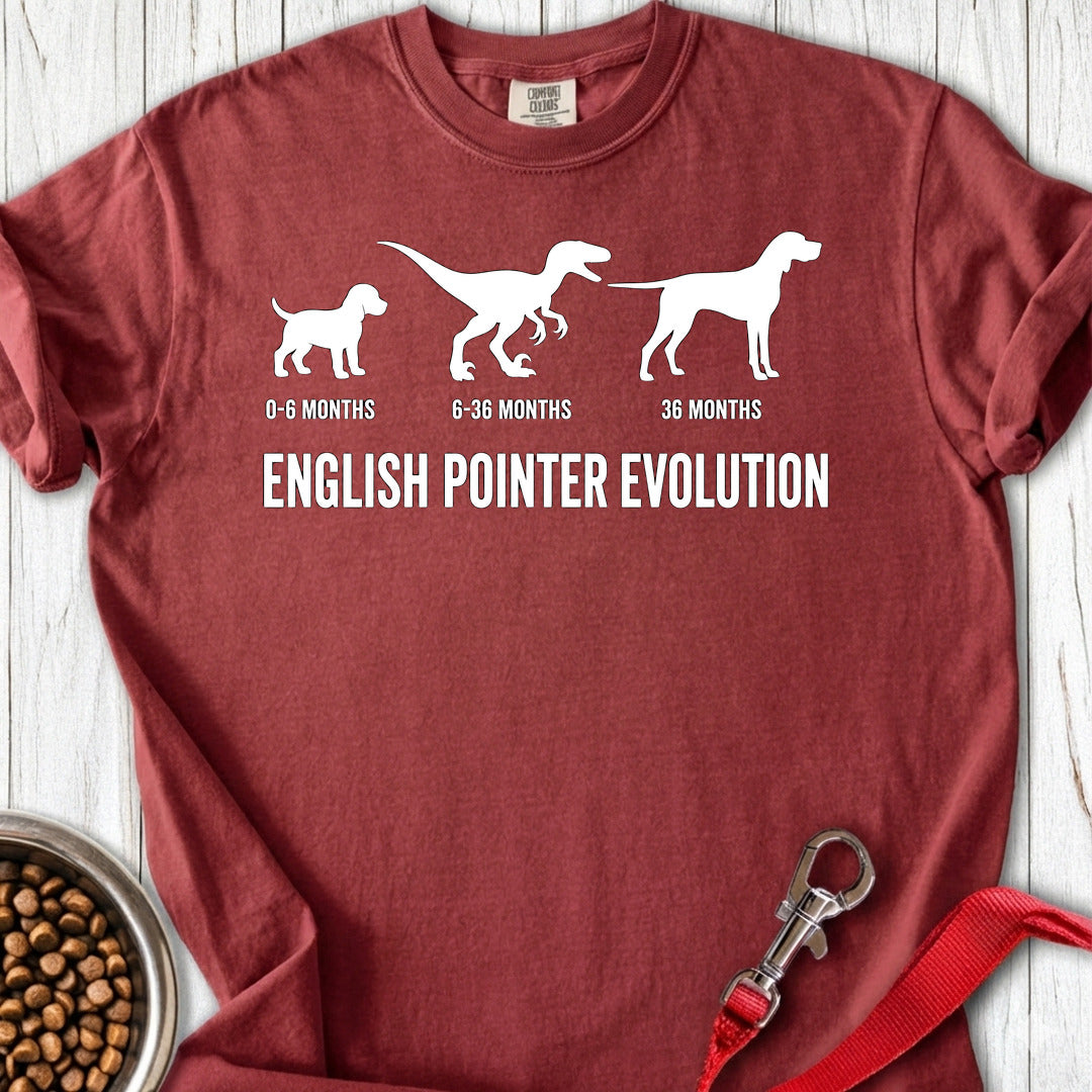 English Pointer Evolution Premium Tee — Brick