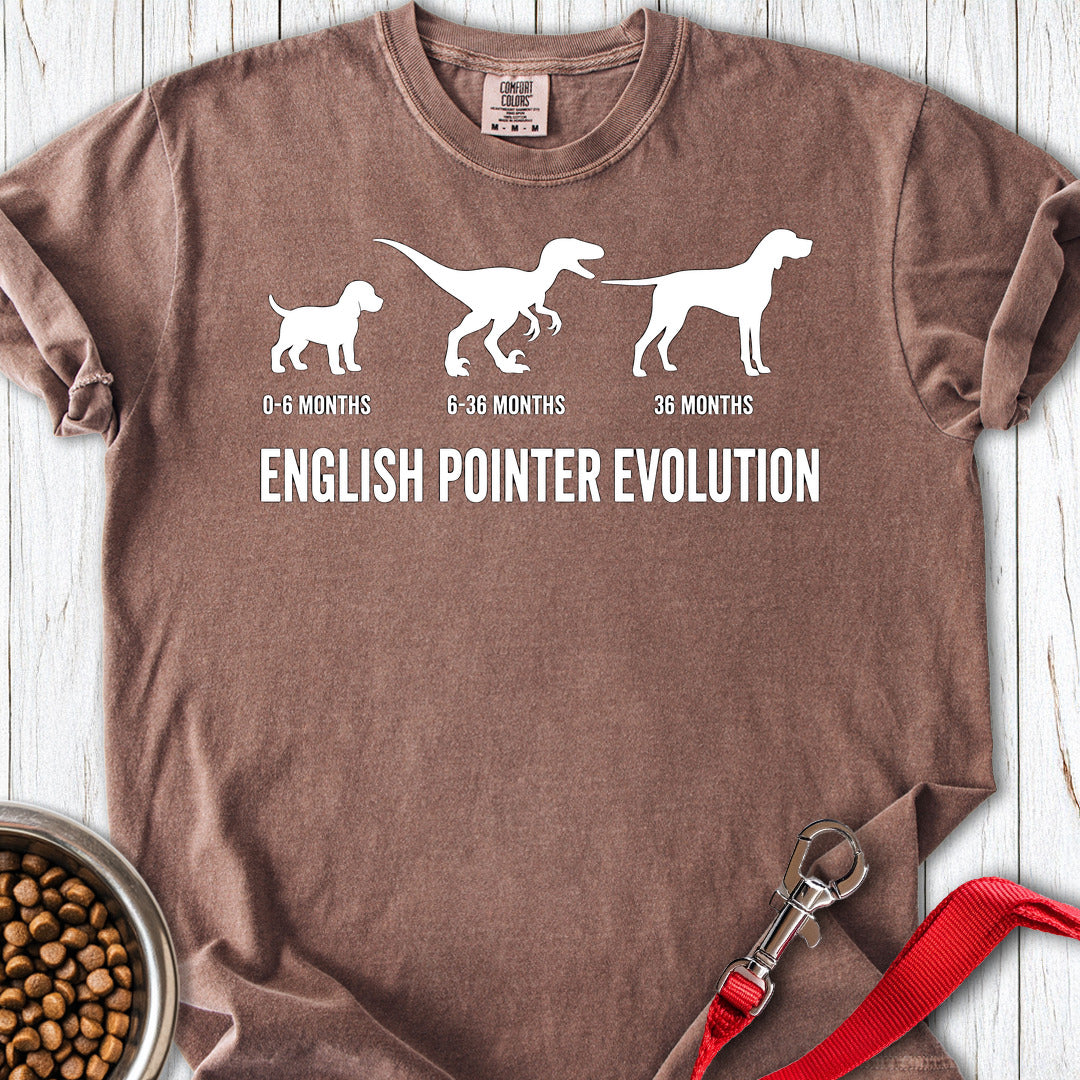 English Pointer Evolution Premium Tee — Espresso