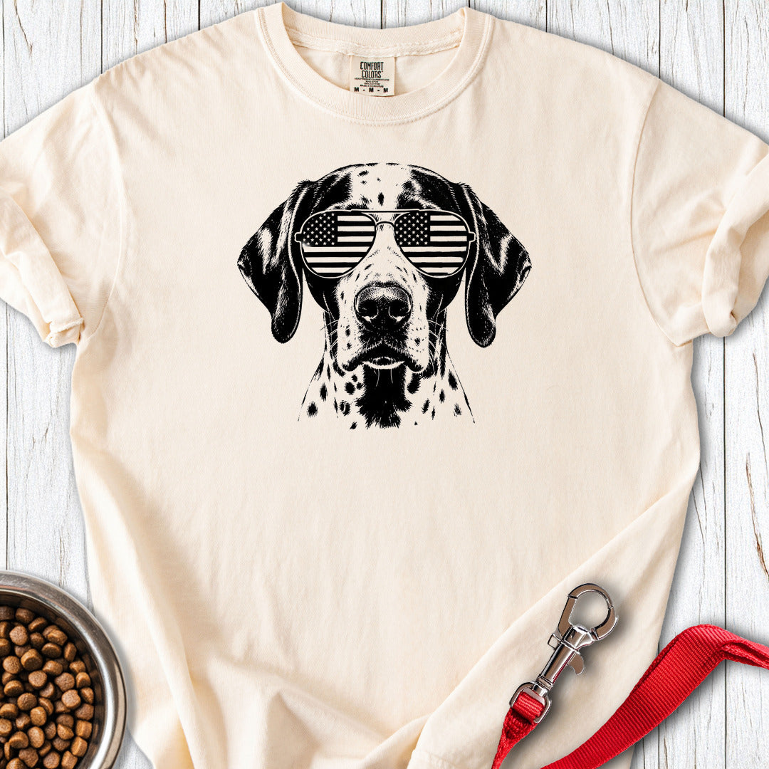 English Pointer Flag Shades Premium Tee — Ivory
