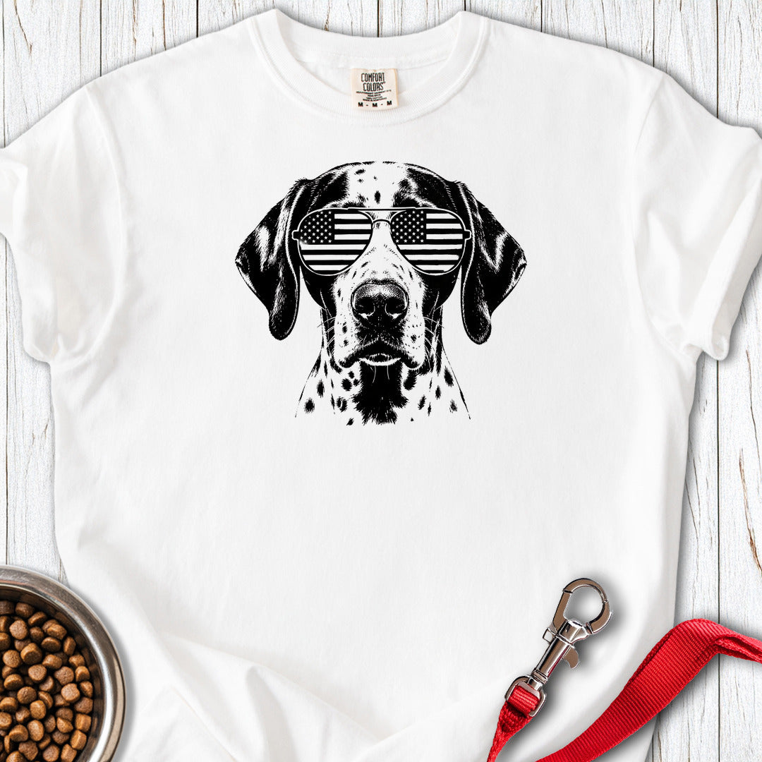 English Pointer Flag Shades Premium Tee — White