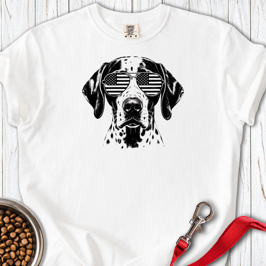 English Pointer Flag Shades Premium Tee — White