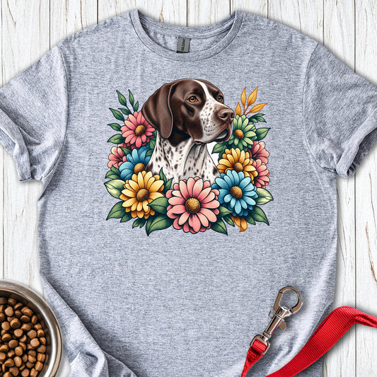 English Pointer Flower Wreath — Sport Grey