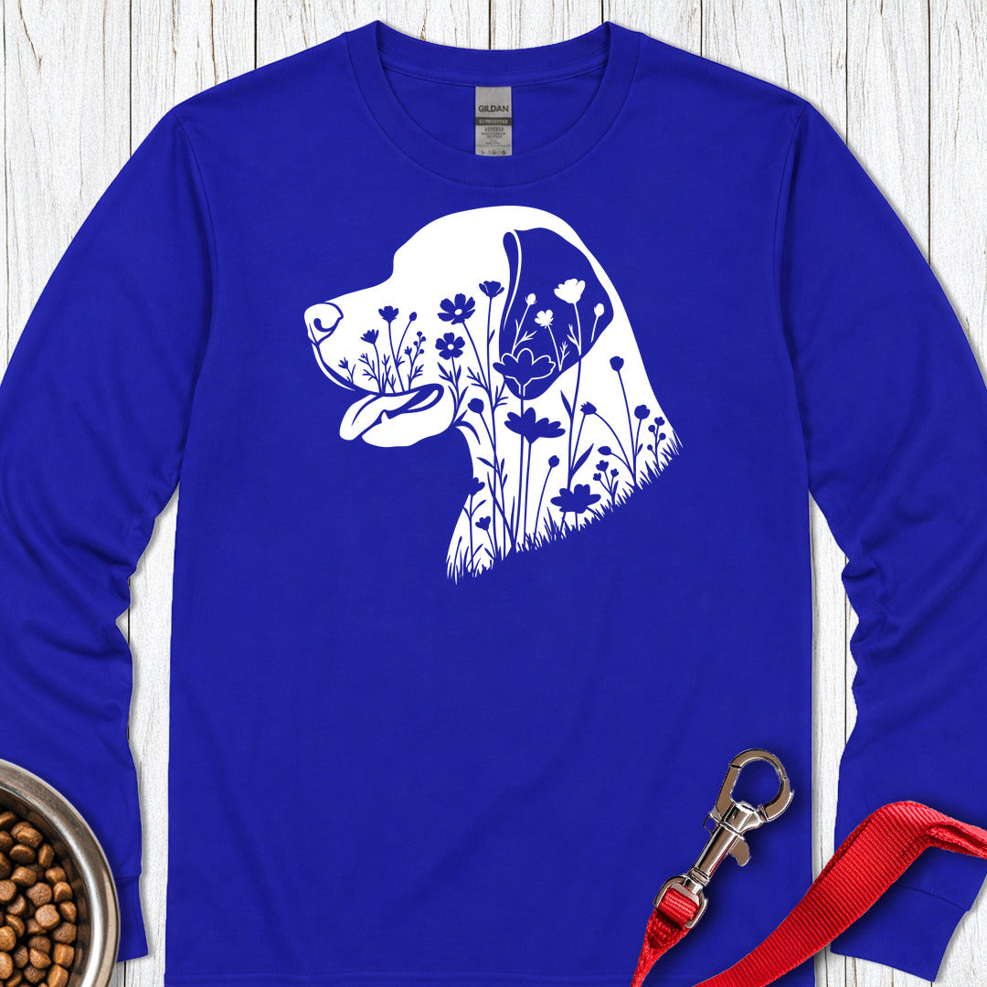 English Pointer Flowers Long Sleeve — Royal