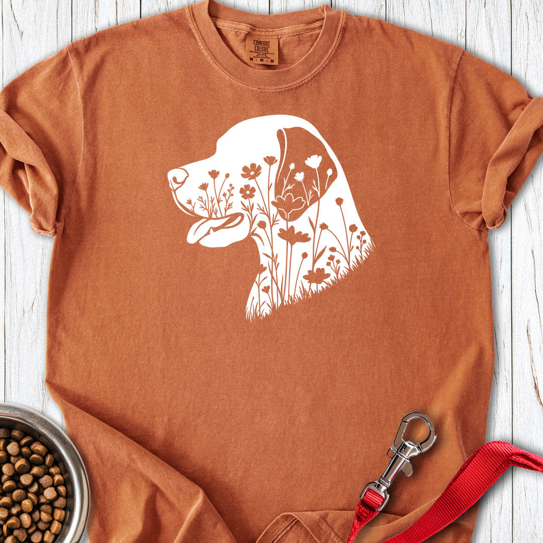 English Pointer Flowers Premium Tee — Yam