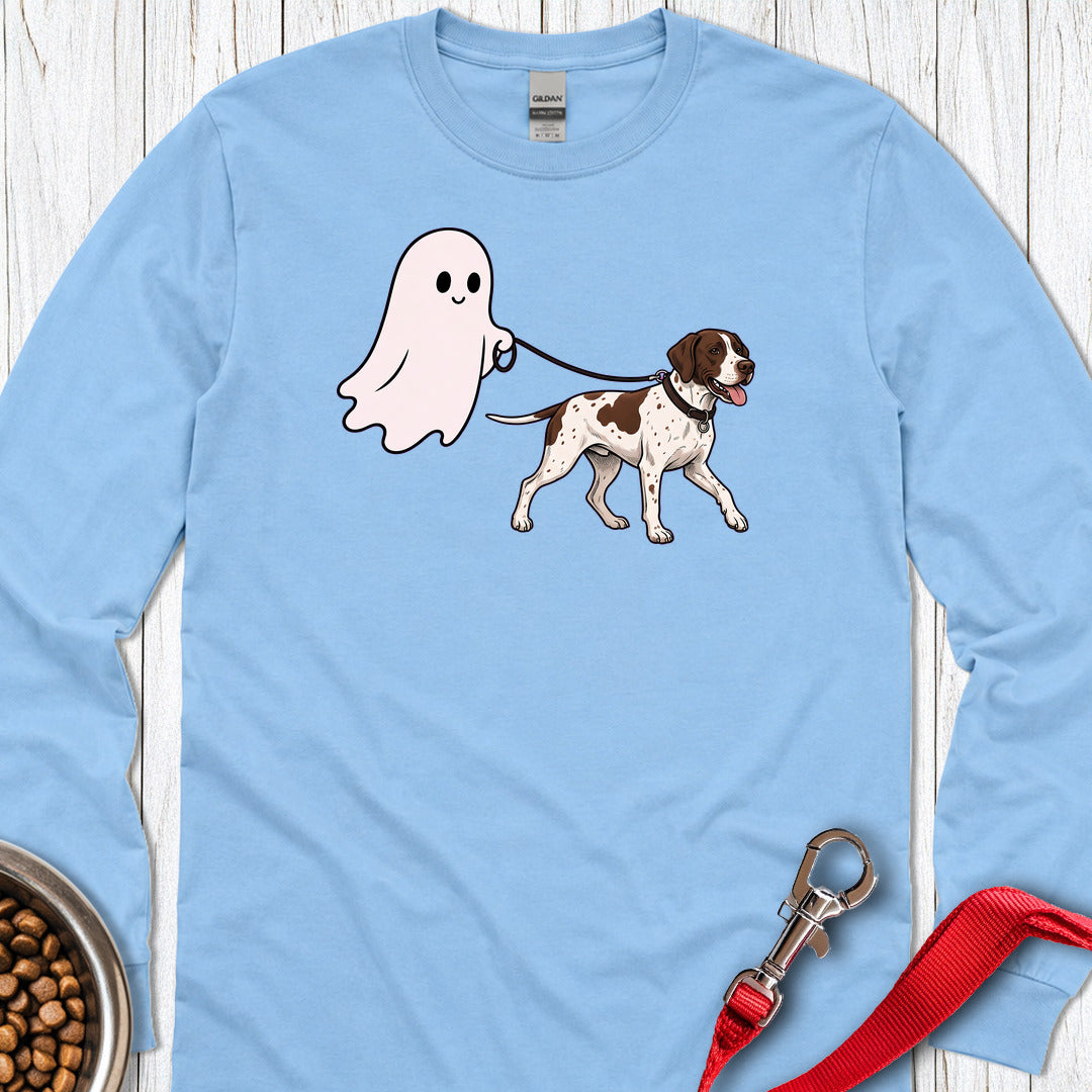 English Pointer Ghost Walk Long Sleeve — Carolina Blue