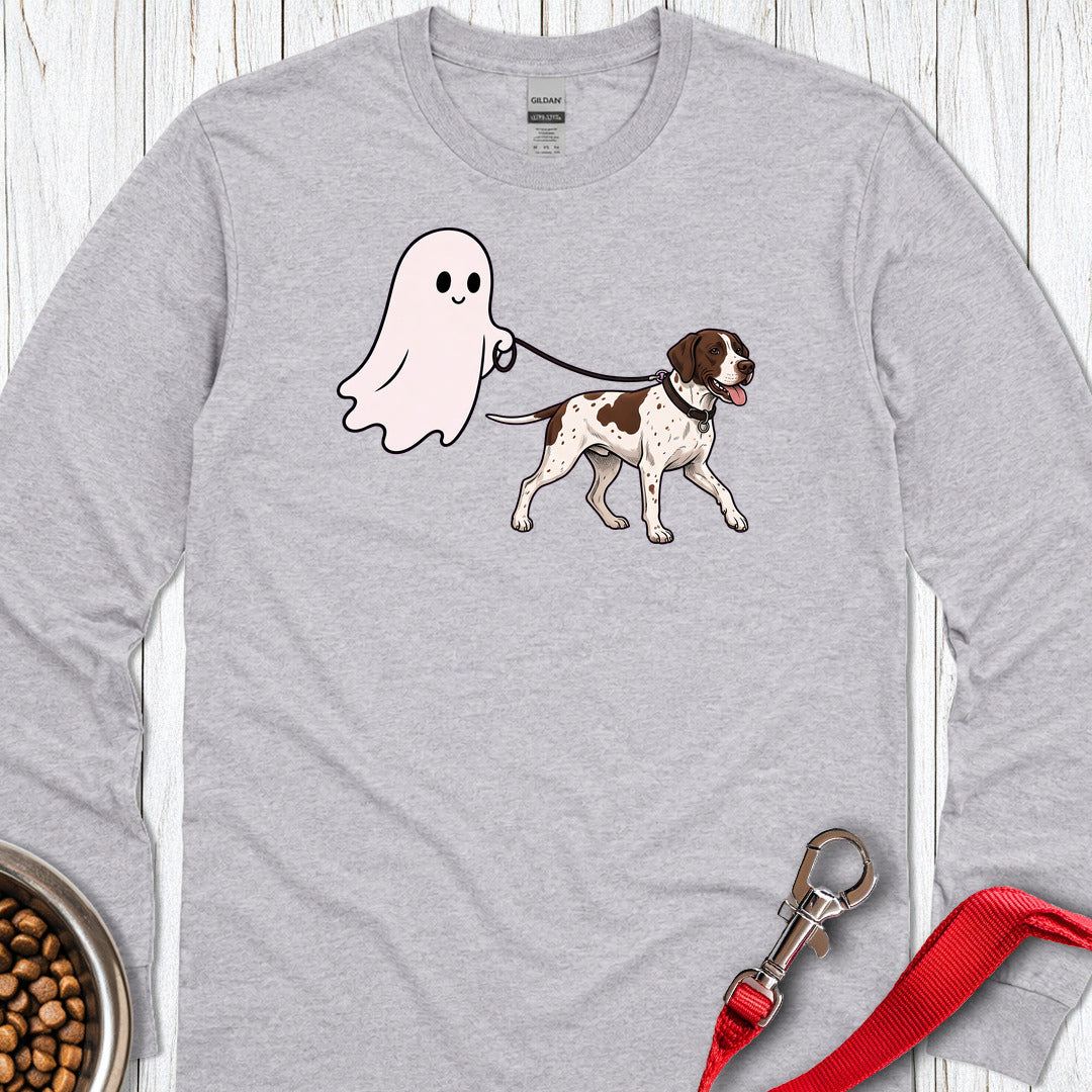 English Pointer Ghost Walk Long Sleeve — Sport Grey