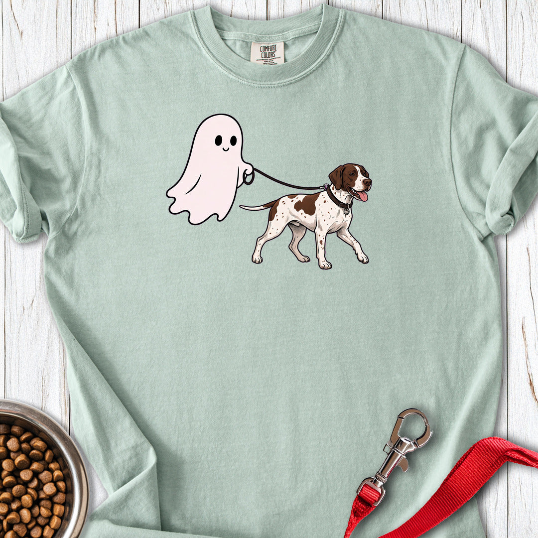 English Pointer Ghost Walk Premium Tee Bay