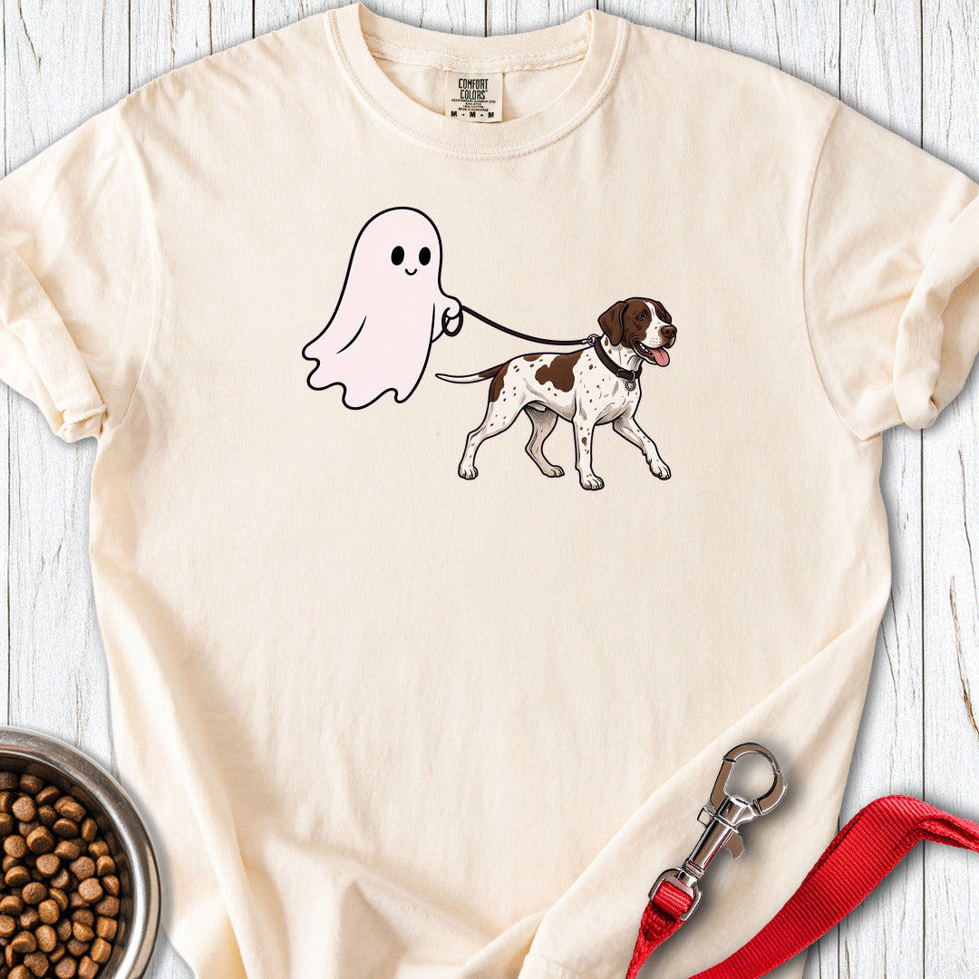 English Pointer Ghost Walk Premium Tee Ivory