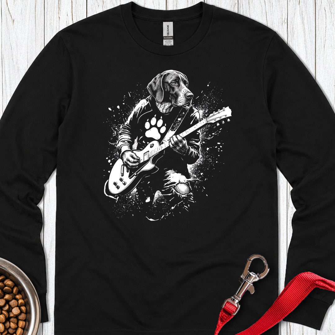 English Pointer Guitar Long Sleeve — Black