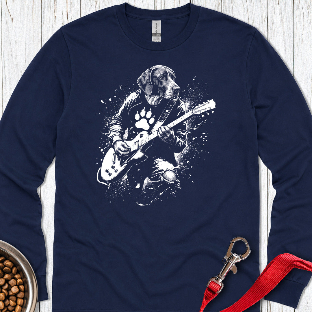 English Pointer Guitar Long Sleeve — Navy