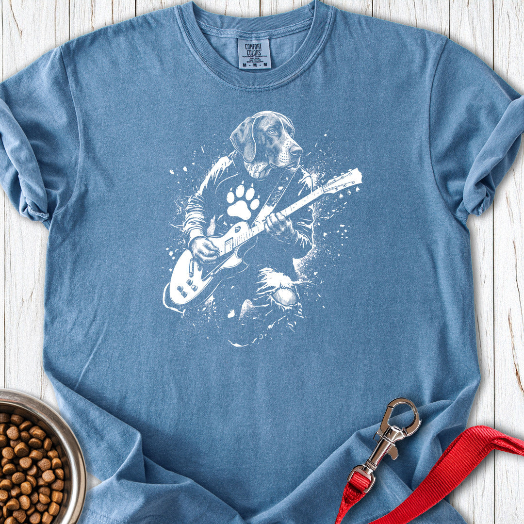 English Pointer Guitar Premium Tee — Blue Jean