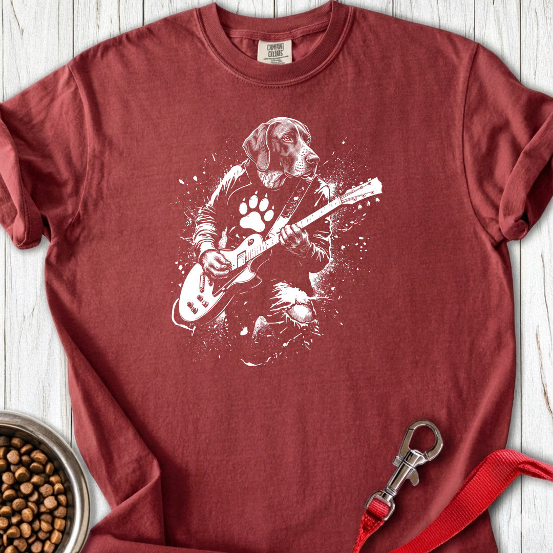 English Pointer Guitar Premium Tee — Brick