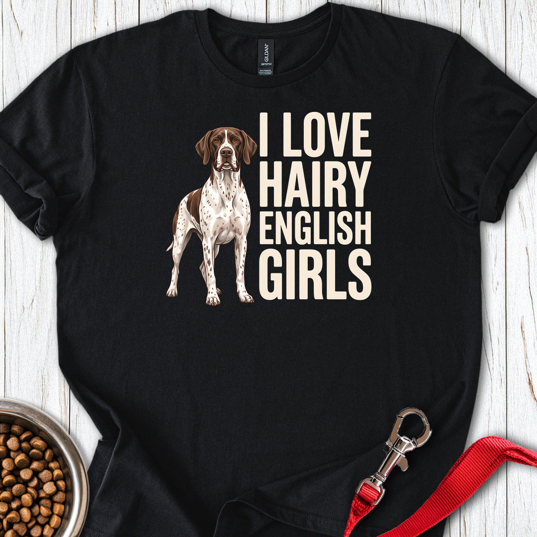 English Pointer Hairy Girls — Black
