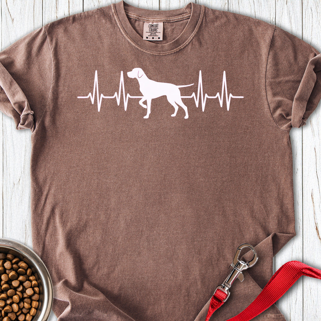 English Pointer Heartbeat Premium Tee Espresso