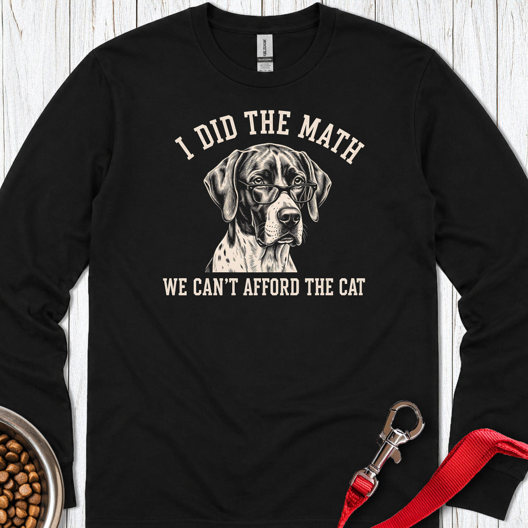 English Pointer I Did The Math Long Sleeve — Black