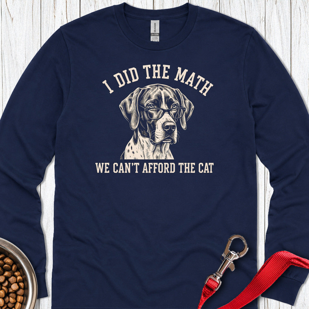 English Pointer I Did The Math Long Sleeve — Navy