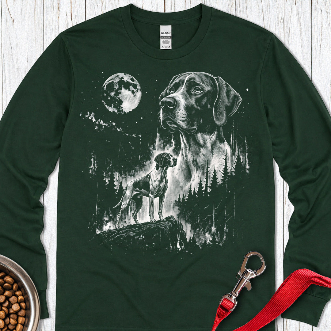 English Pointer Moonlight Long Sleeve — Forest Green