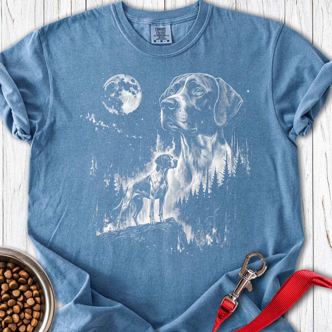 English Pointer Moonlight Premium Tee — Blue Jean