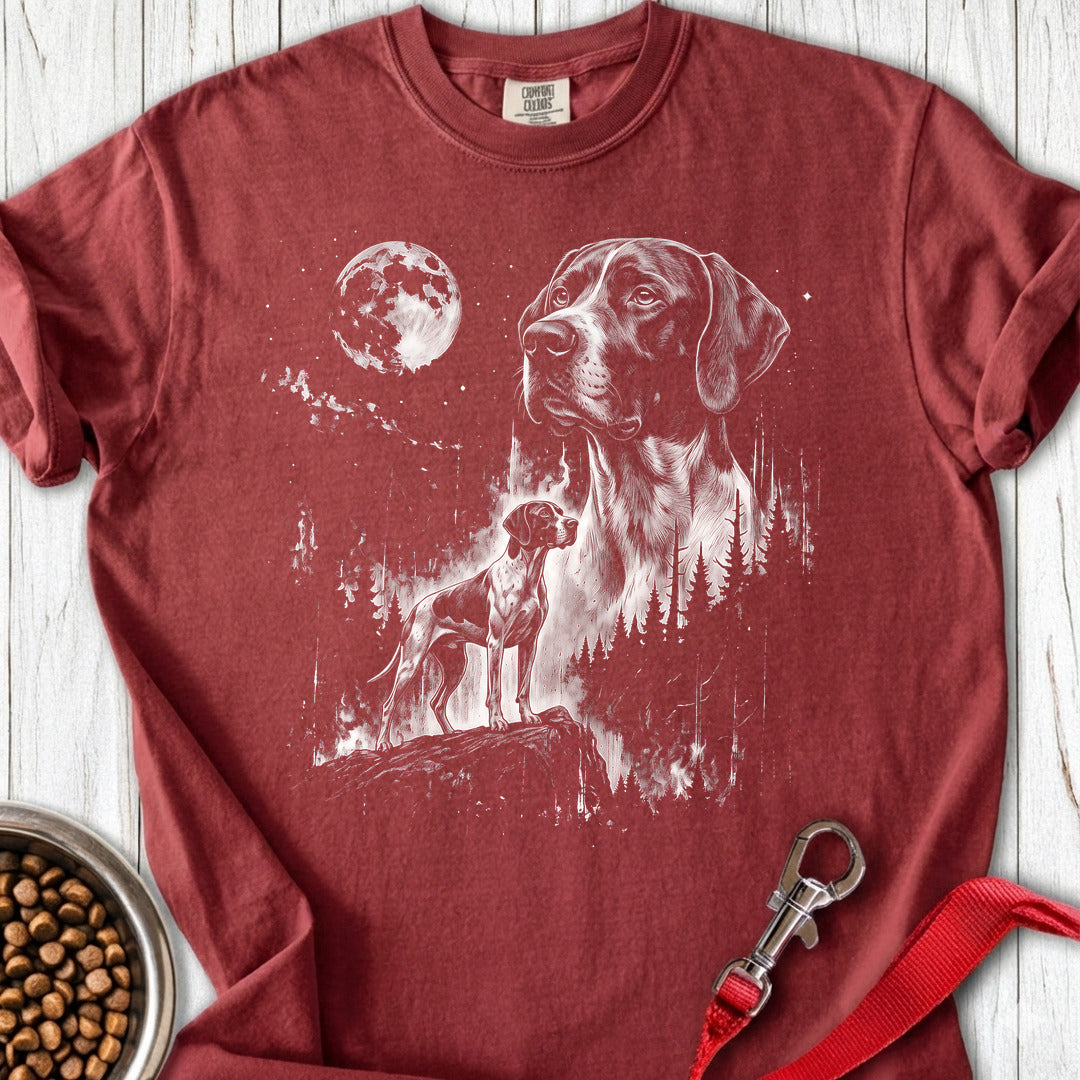 English Pointer Moonlight Premium Tee — Brick