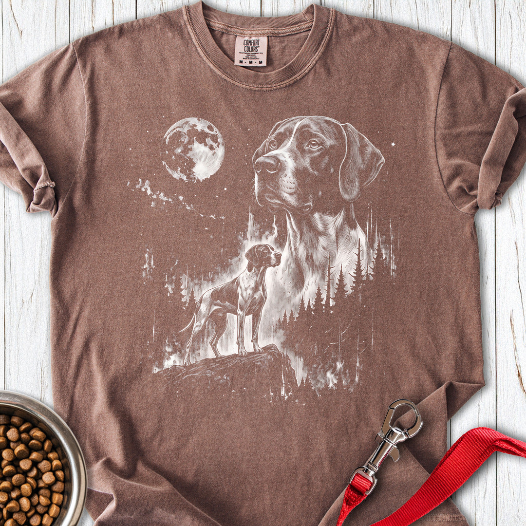 English Pointer Moonlight Premium Tee — Espresso