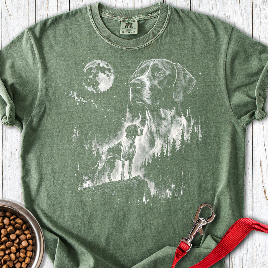 English Pointer Moonlight Premium Tee — Moss