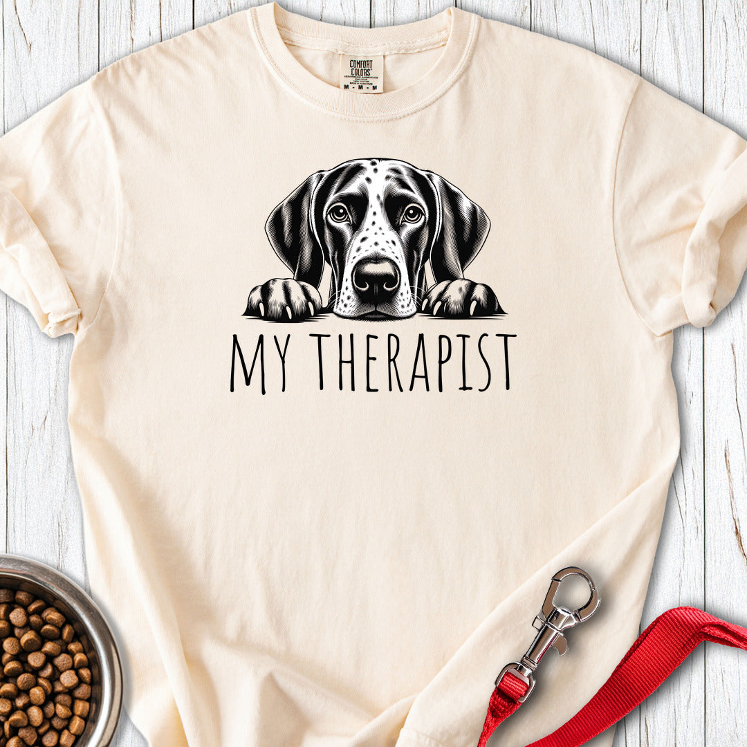 English Pointer My Therapist Premium Tee — Ivory