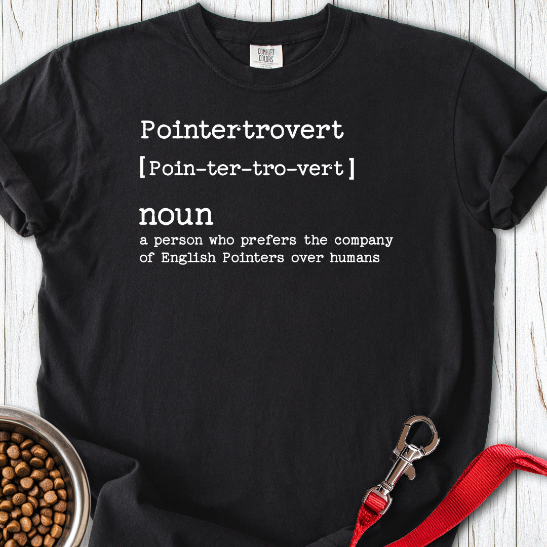 English Pointer Pointertrovert Premium Tee — Black