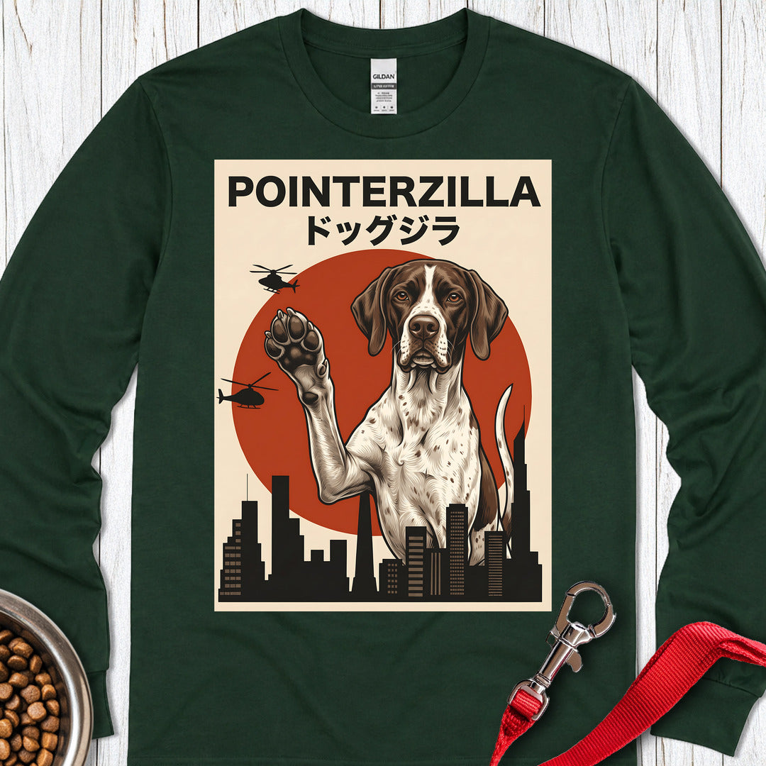 English Pointer Pointerzilla Long Sleeve — Forest Green