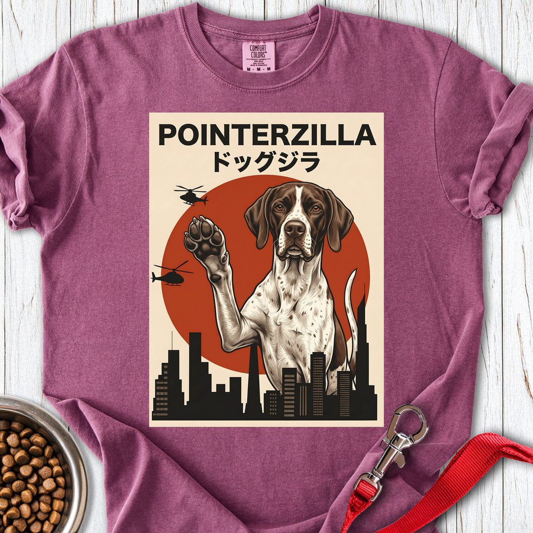 English Pointer Pointerzilla Premium Tee — Berry