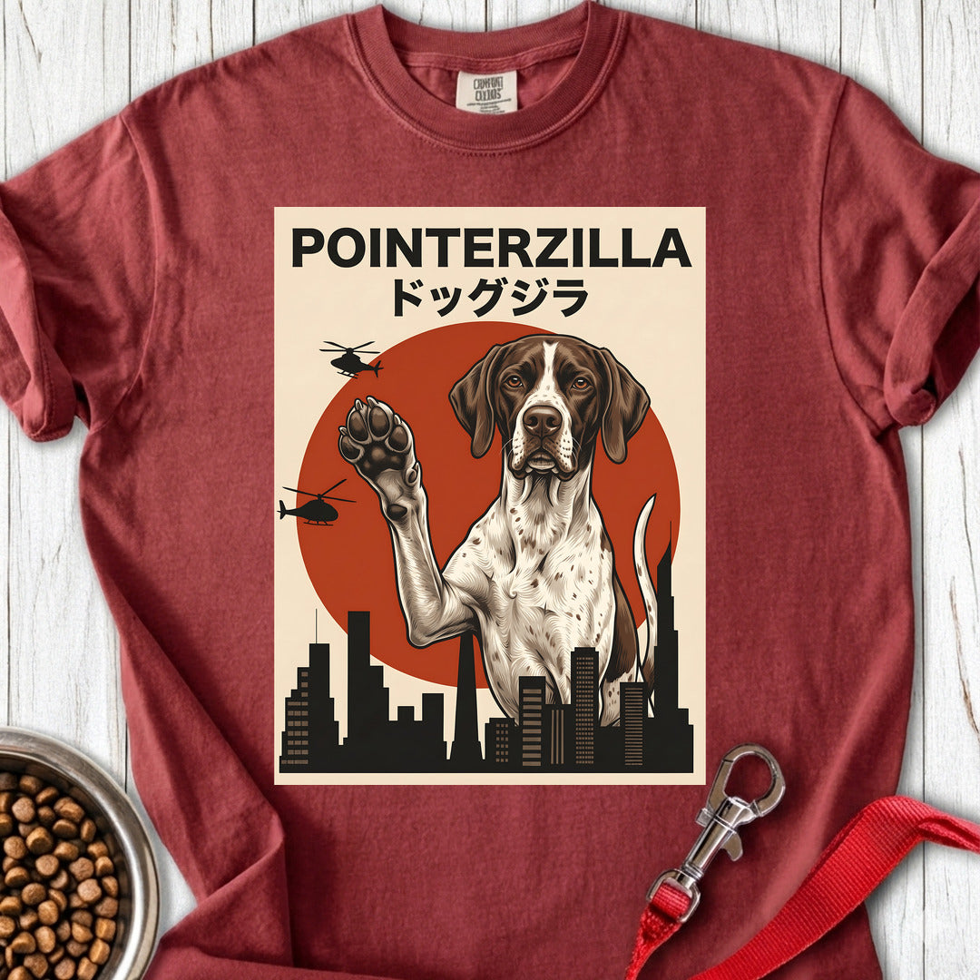 English Pointer Pointerzilla Premium Tee — Brick