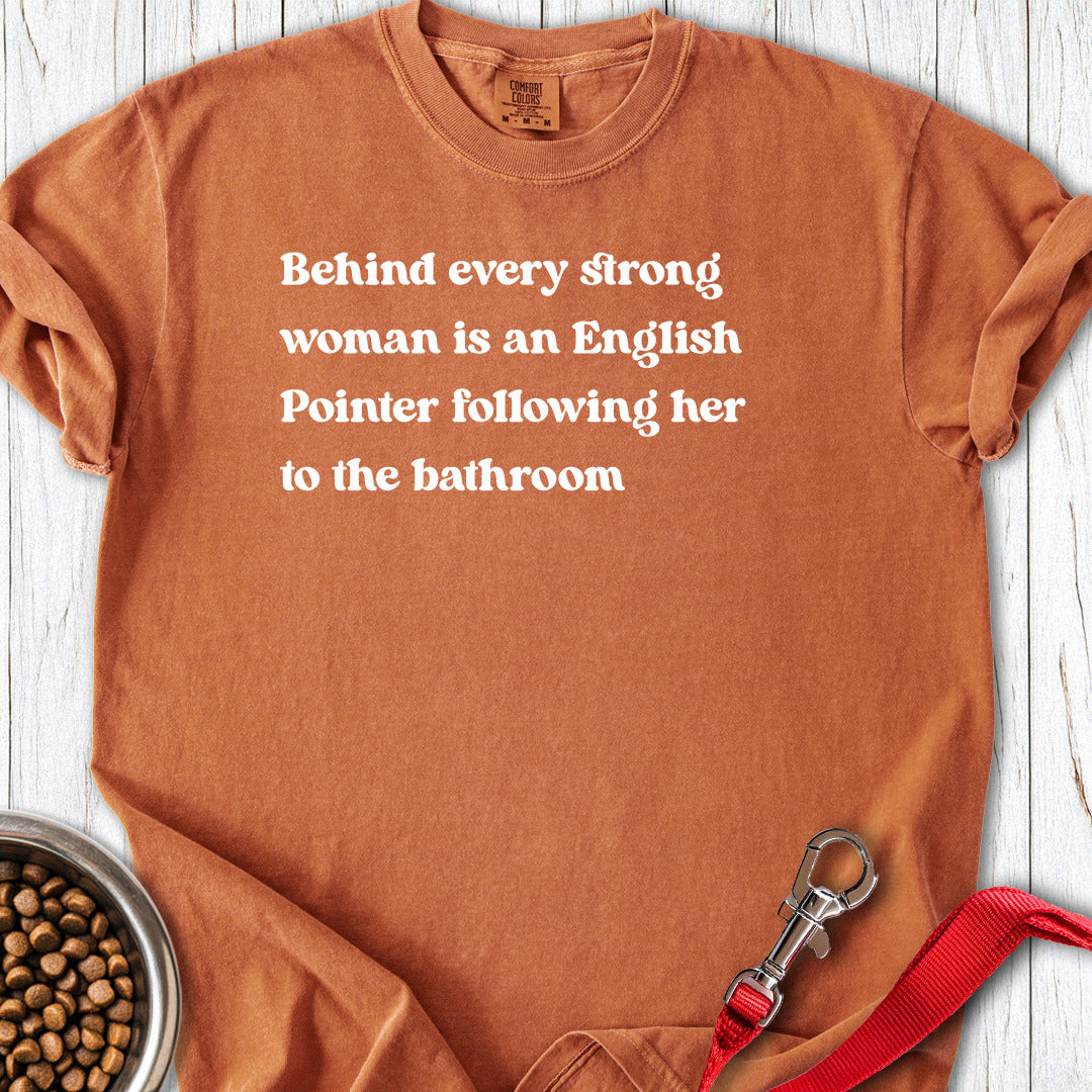 English Pointer Strong Woman Premium Tee — Yam