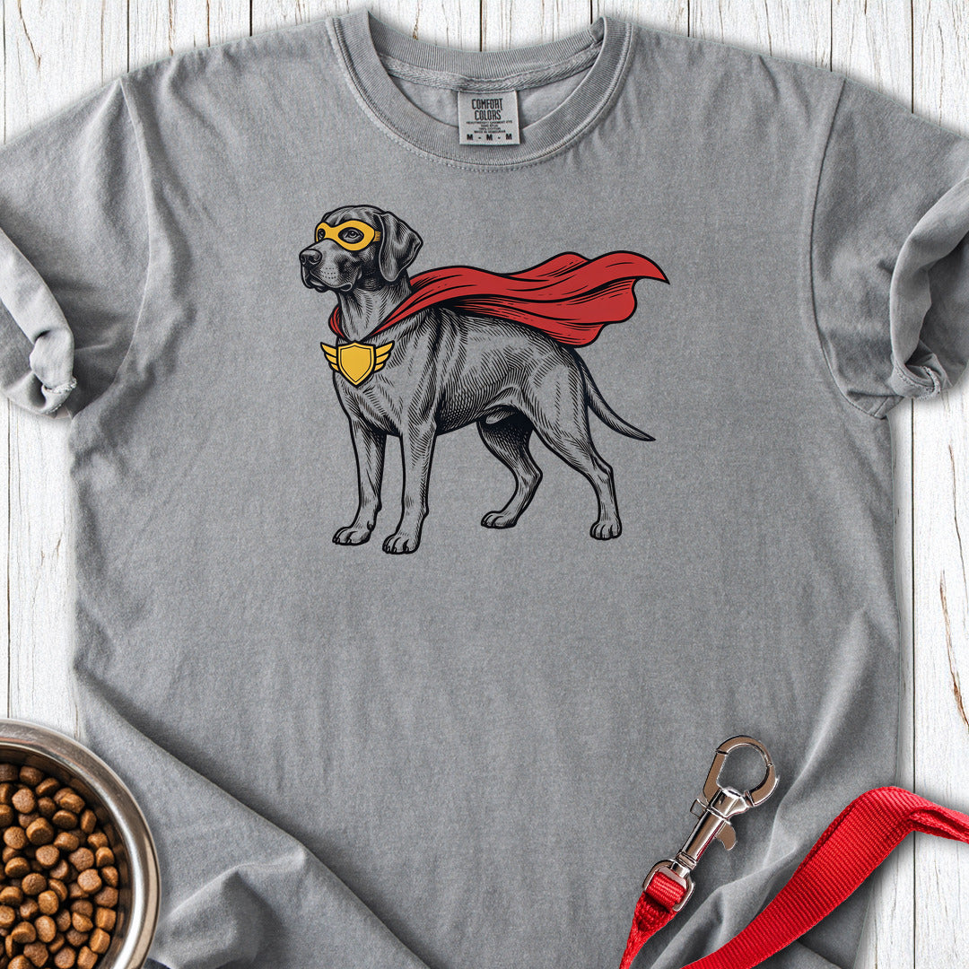 English Pointer Superhero Premium Tee — Grey