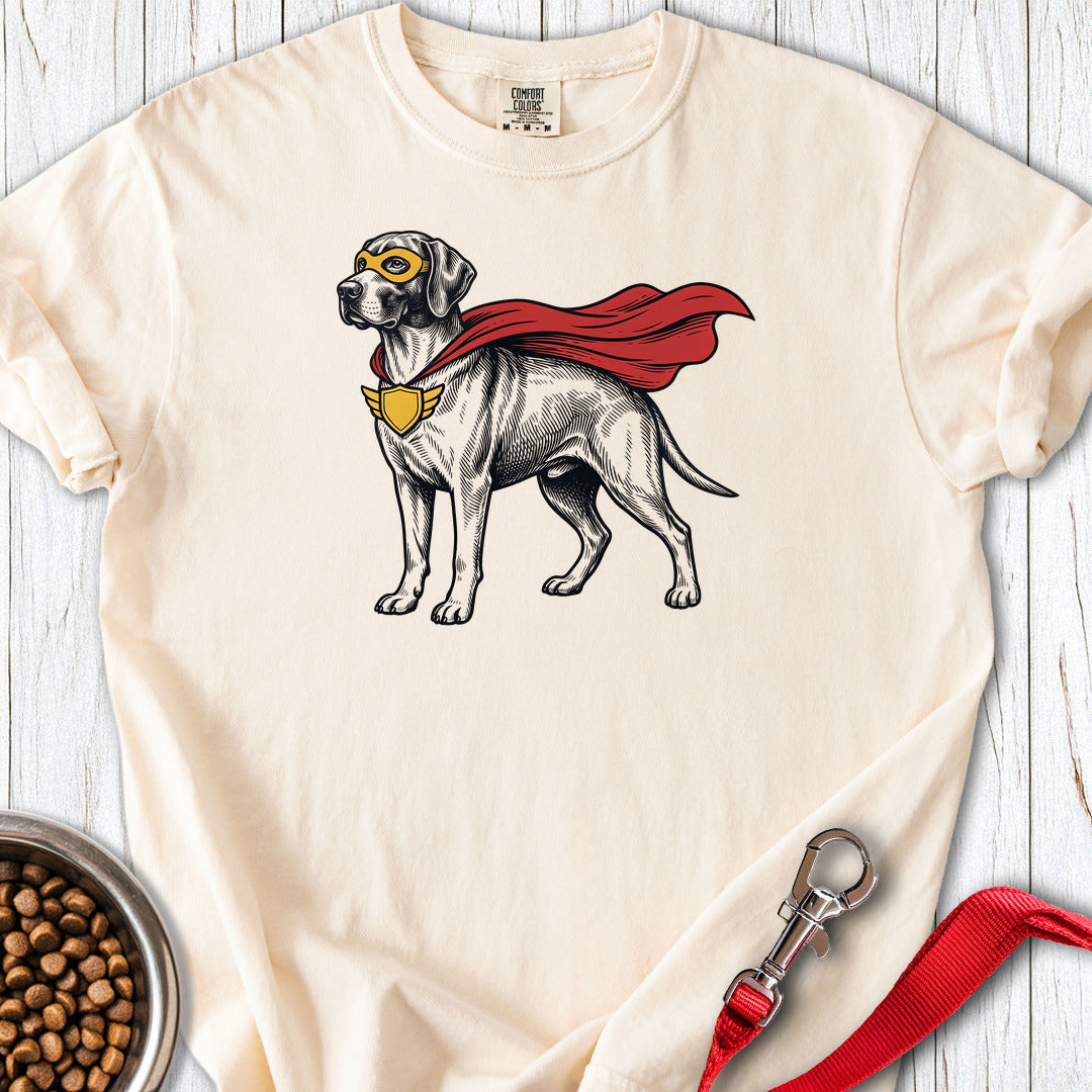 English Pointer Superhero Premium Tee — Ivory