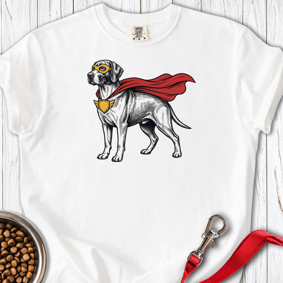 English Pointer Superhero Premium Tee — White