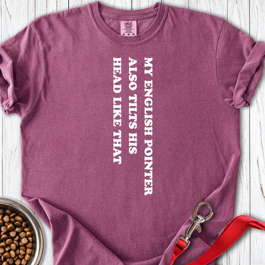 English Pointer Tilts His Head Premium Tee Berry